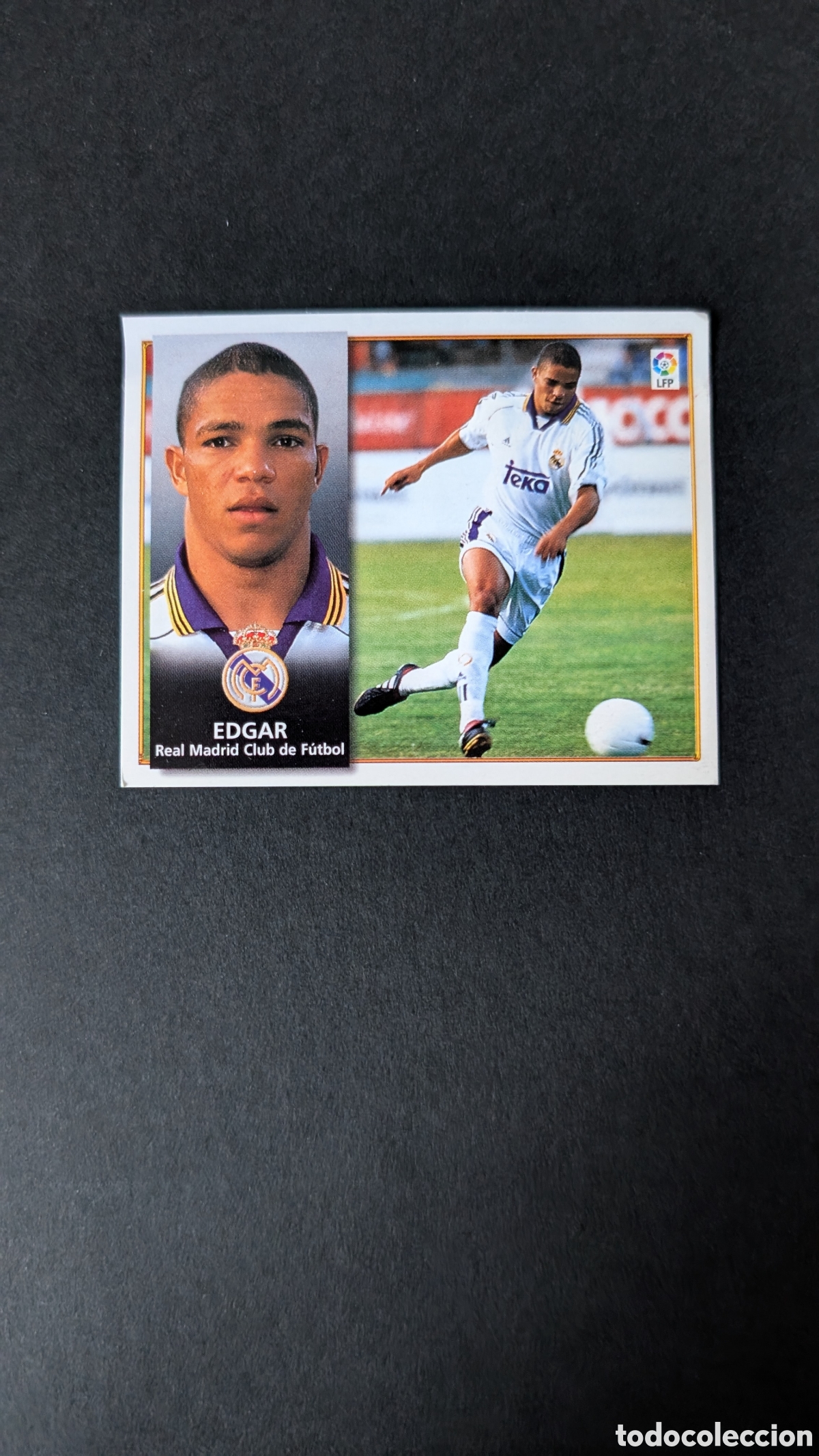 Cartes &agrave; collectionner de Football: EDGAR REAL MADRID FICHAJE 24 LIGA ESTE 1998/99 98 99 VENTANILLA