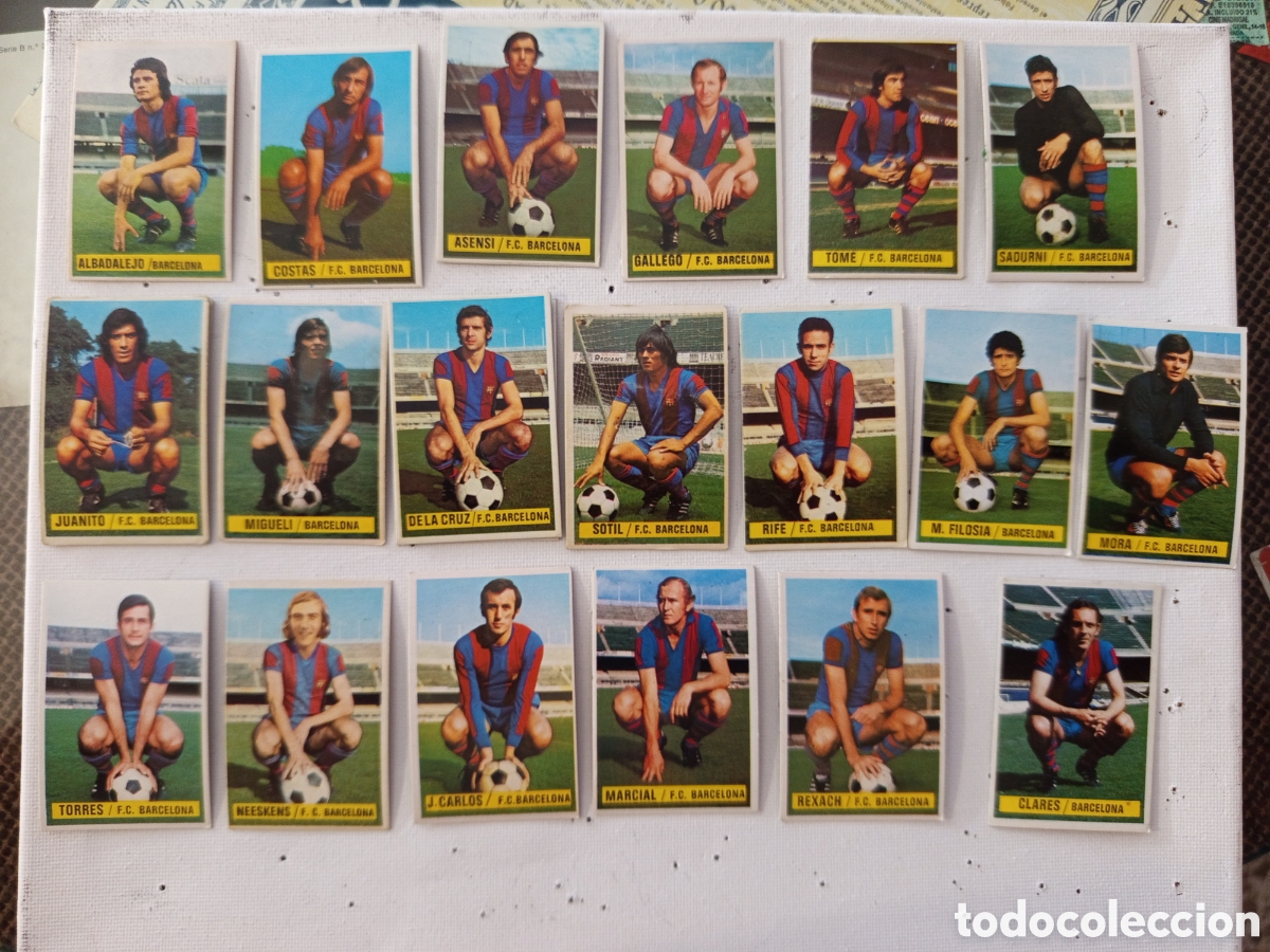Cromos de F&uacute;tbol: Cromos f&uacute;tbol club Barcelona 1974 1975 74 75 SIN PEGAR ediciones este liga espa&ntilde;ola
