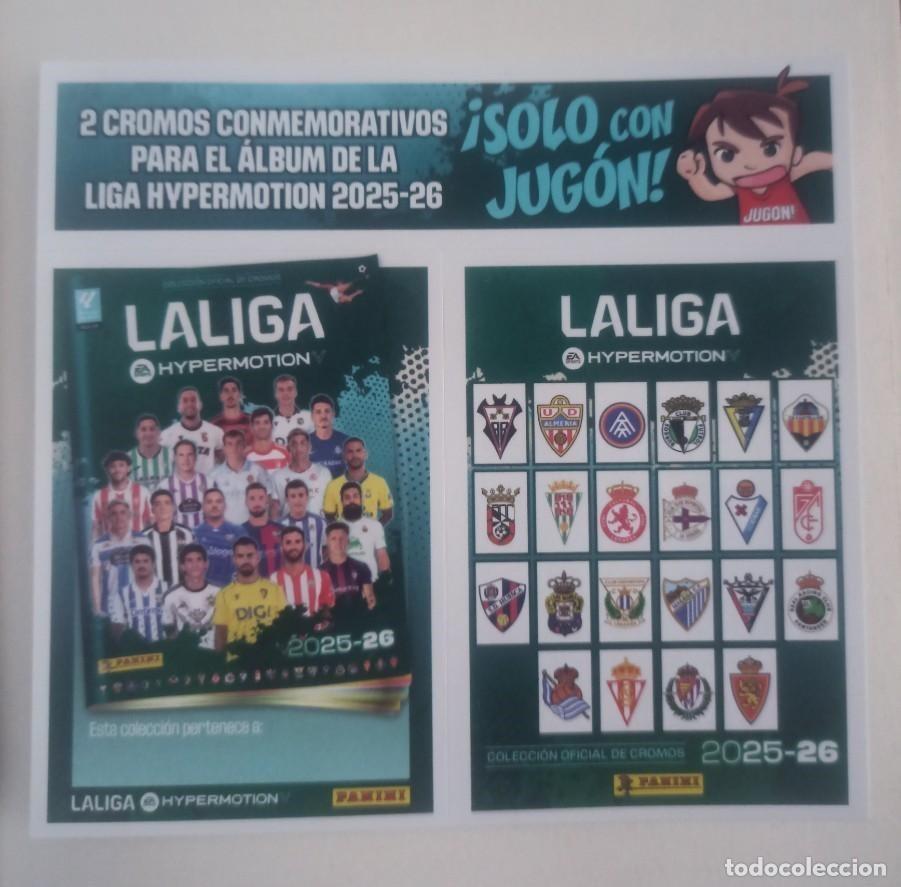 Cromos de F&uacute;tbol: L&Aacute;MINA 2 CROMOS CONMEMORATIVOS &Aacute;LBUM JUG&Oacute;N - LIGA LALIGA HYPERMOTION PANINI 2025 2026 25 26 SEGUNDA