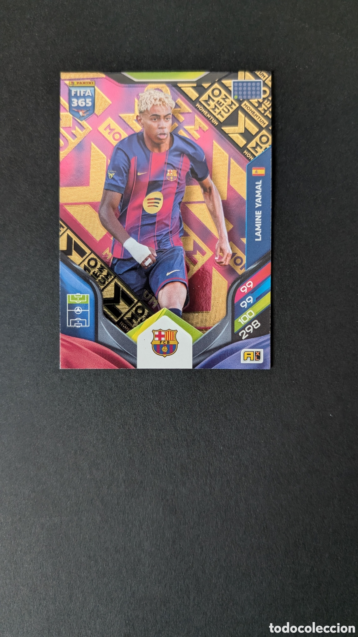 Cartes &agrave; collectionner de Football: LAMINE YAMAL BARCELONA MOMENTUM FIFA 365 ADRENALYN XL LIGA 2025/2026 25 26 PANINI