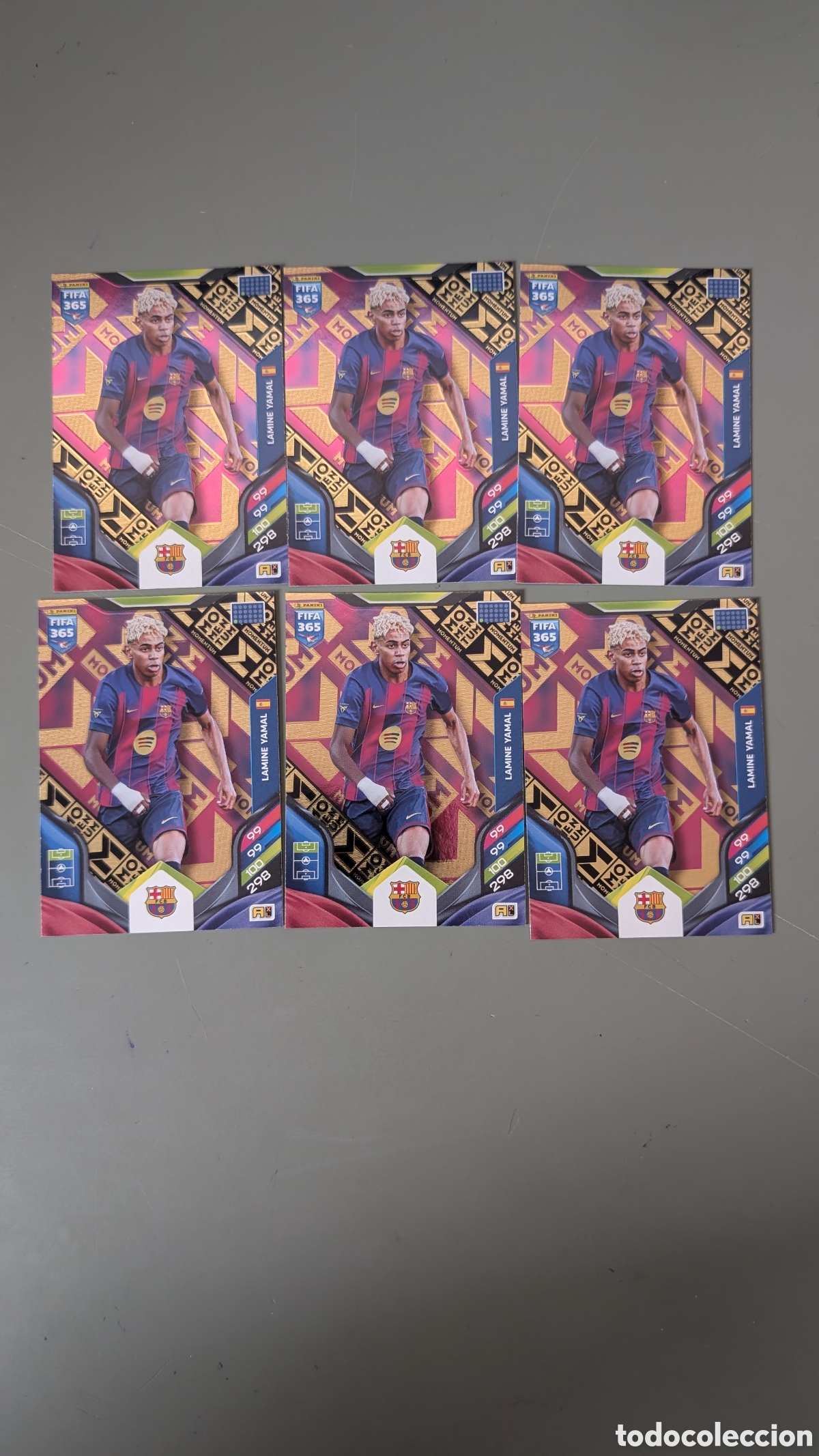 Cartes &agrave; collectionner de Football: LOTE X6 LAMINE YAMAL BARCELONA MOMENTUM FIFA 365 ADRENALYN XL LIGA 2025/2026 25 26 PANINI