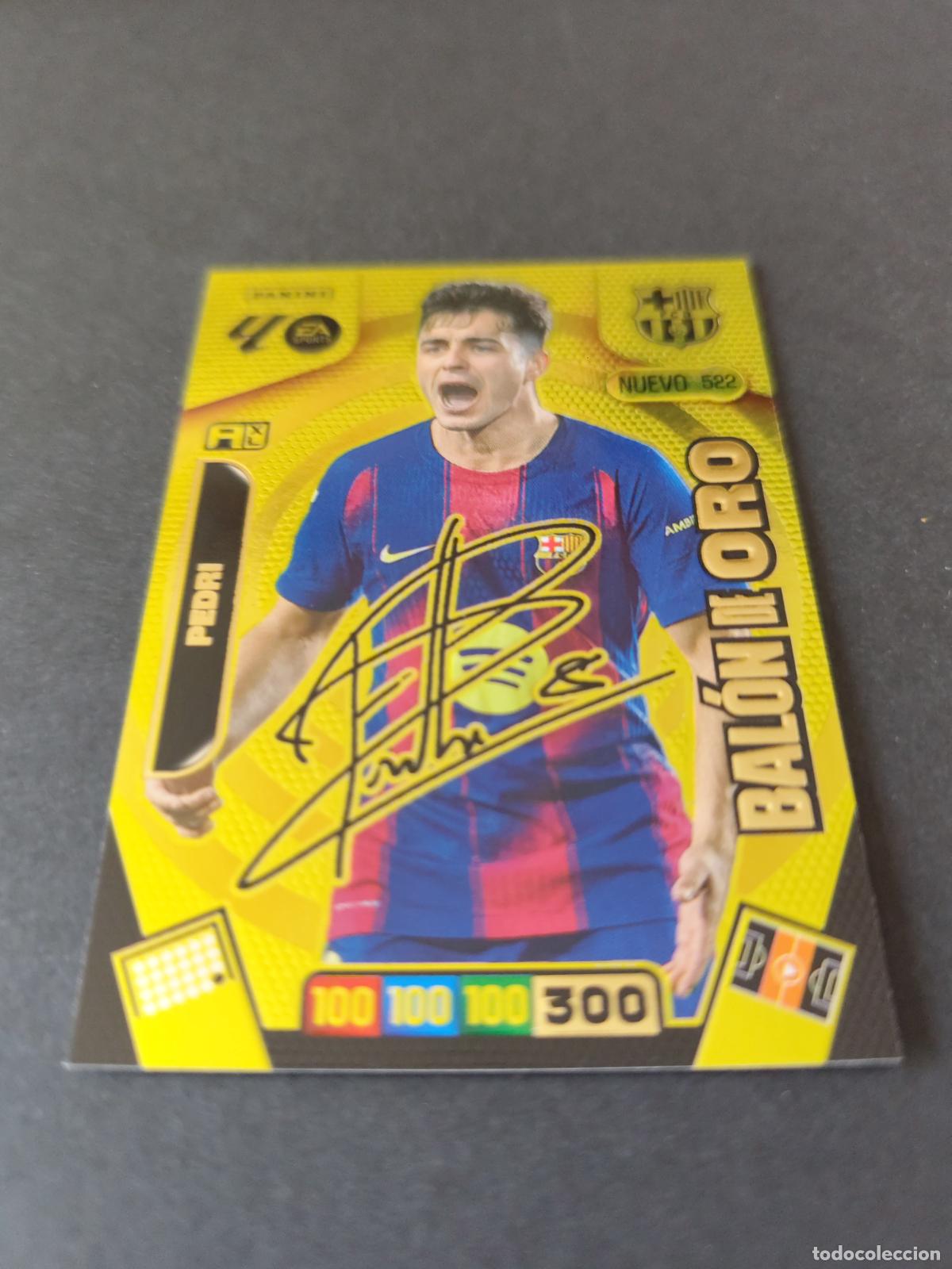 Cromos de F&uacute;tbol: 522 PEDRI BARCELONA BAR&Ccedil;A NUEVO BAL&Oacute;N ORO FIRMADO ADRENALYN 2025 2026 25 26
