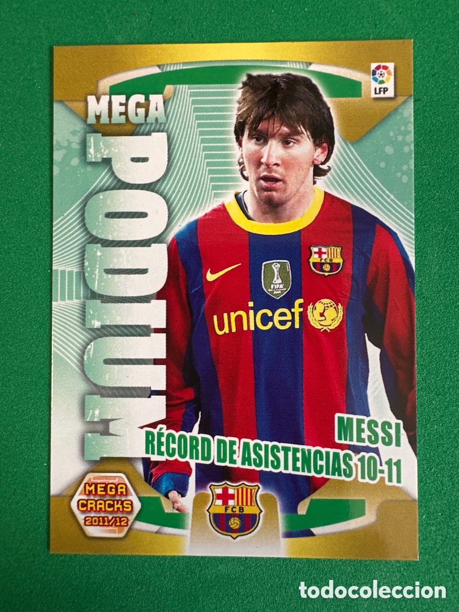 Cartes &agrave; collectionner de Football: 369 MESSI (F.C.BARCELONA) MEGAPODIUM MEGACRACKS 2011-2012 11 12 TRADING CARD