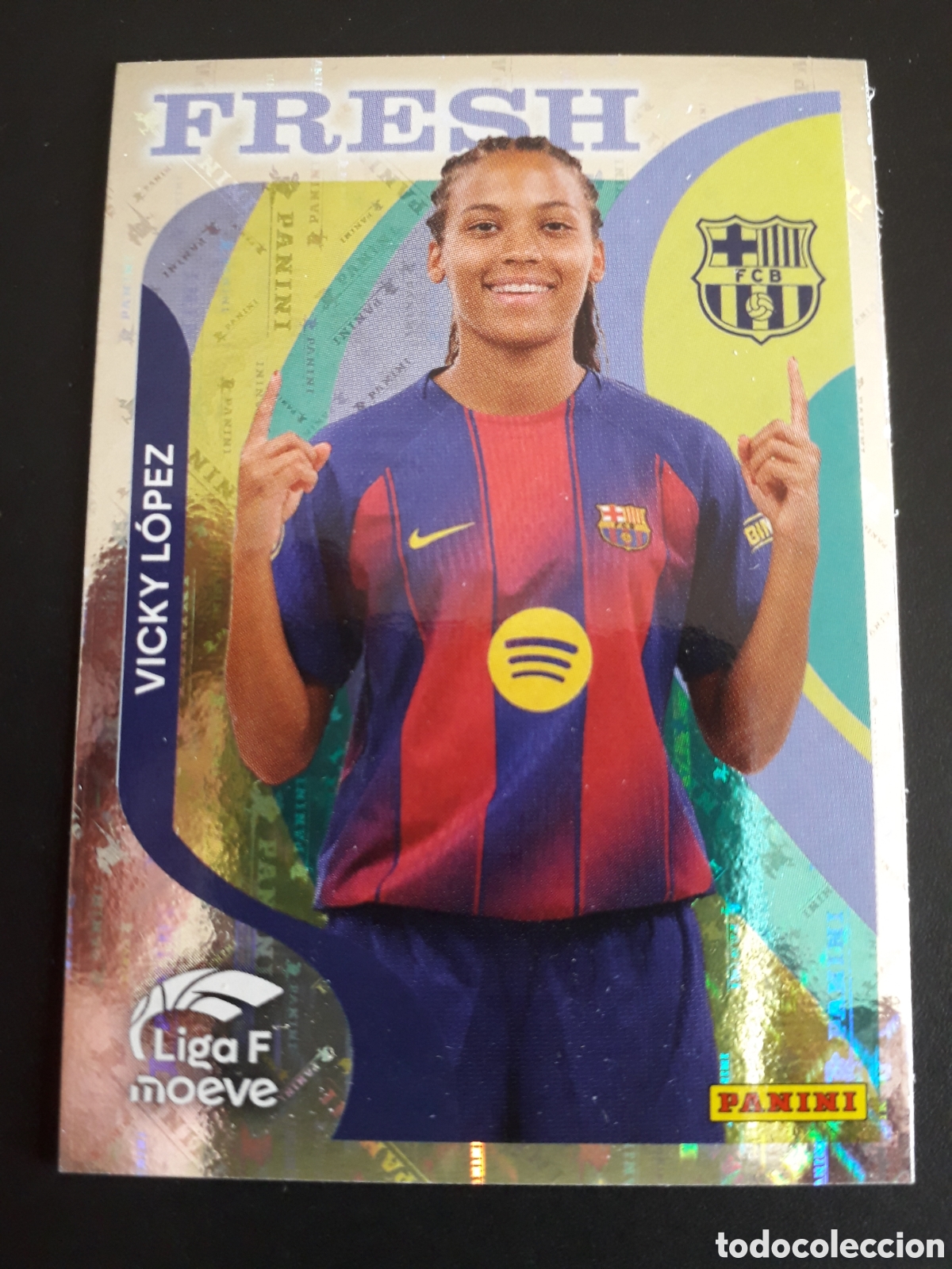 Cartes &agrave; collectionner de Football: VICKY L&Oacute;PEZ FC BARCELONA FRESH N&deg; 380 LIGA F FEMENINA 2025 2026 25 26 PANINI SIN PEG PEDIDO M&Iacute;NIM 3&euro;