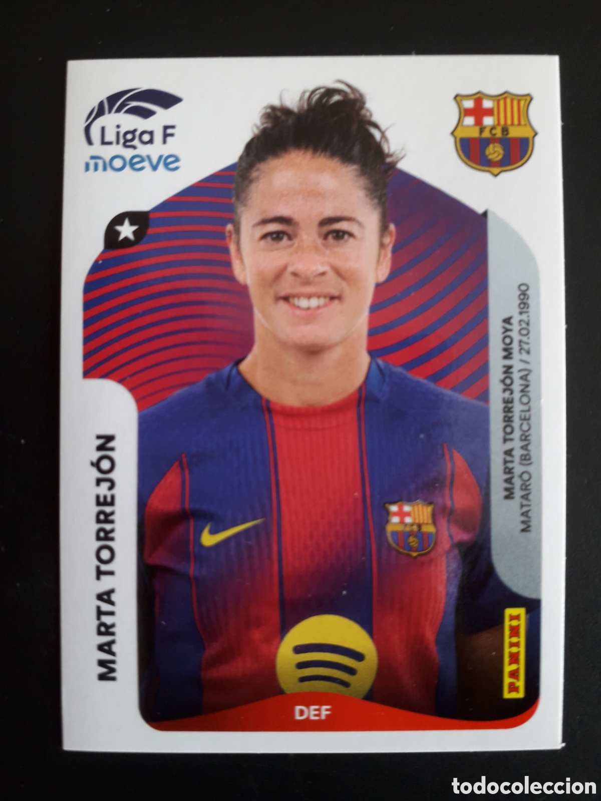 Cromos de F&uacute;tbol: MARTA TORREJ&Oacute;N FC BARCELONA N&deg; 87 A LIGA F FEMENINA 2025 2026 25 26 PANINI SIN PEGAR PEDIDO M&Iacute;NIM 3&euro;