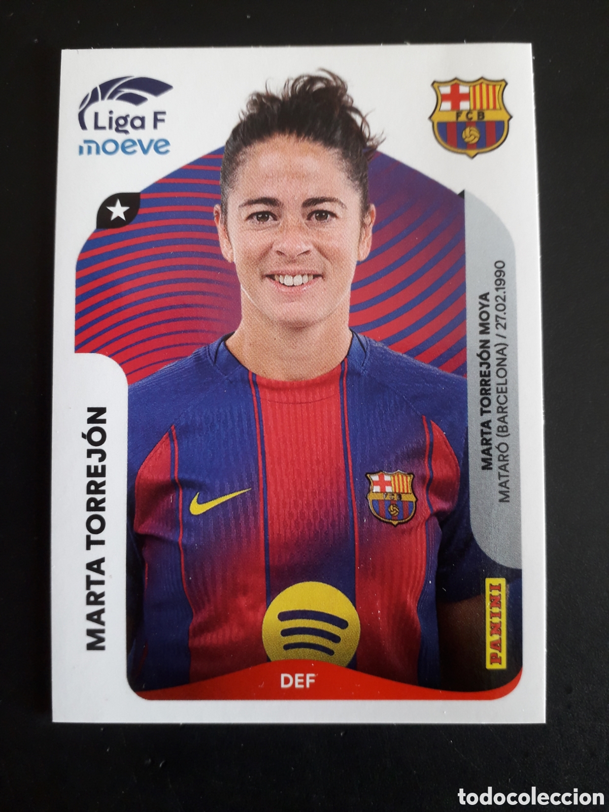 Cromos de F&uacute;tbol: MARTA TORREJ&Oacute;N FC BARCELONA N&deg; 87 A LIGA F FEMENINA 2025 2026 25 26 PANINI SIN PEGAR PEDIDO M&Iacute;NIM 3&euro;