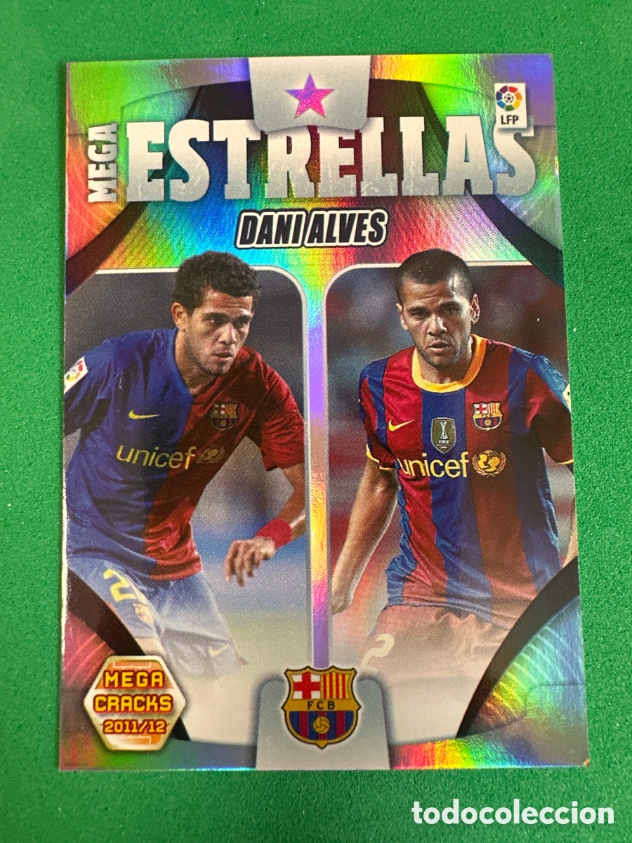 Cromos de Futebol: 426 DANI ALVES (F.C.BARCELONA) MEGAESTRELLAS MEGACRACKS 2011-2012 11 12 TRADING CARD