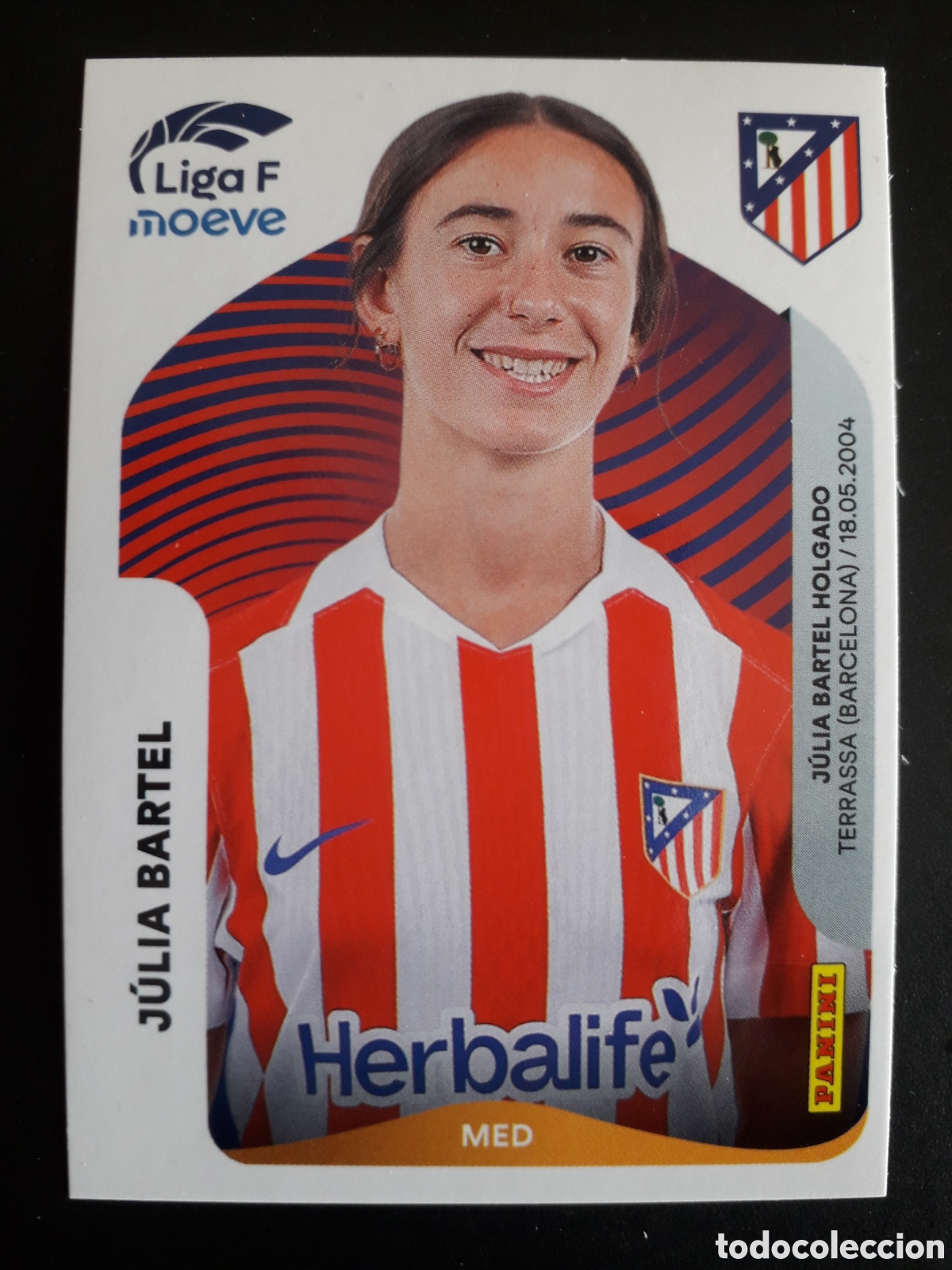 Cromos de F&uacute;tbol: J&Uacute;LIA BARTEL AT MADRID N&deg; 54 LIGA F FEMENINA 2025 2026 25 26 PANINI SIN PEGAR PEDIDO M&Iacute;NIMO 3&euro;