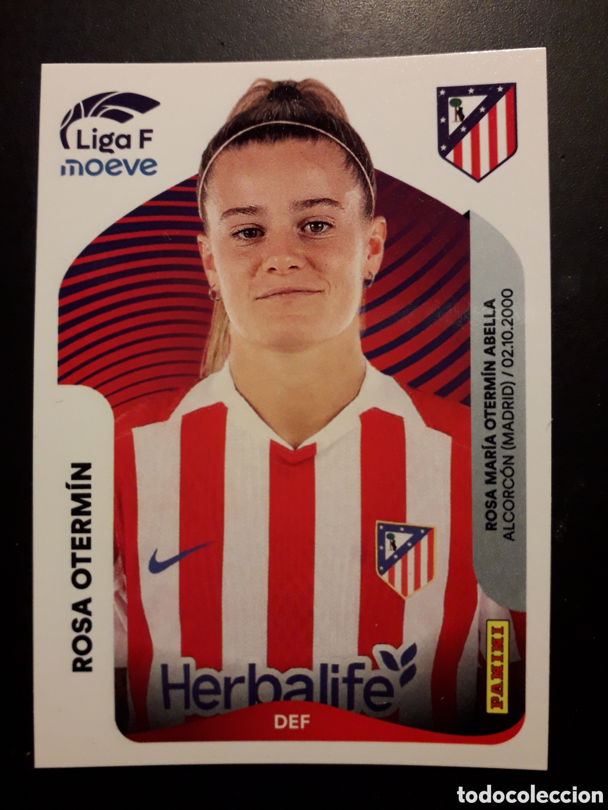 Cartes &agrave; collectionner de Football: ROSA OTERM&Iacute;N AT MADRID N&deg; 50 B LIGA F FEMENINA 2025 2026 25 26 PANINI SIN PEGAR PEDIDO M&Iacute;NIMO 3&euro;