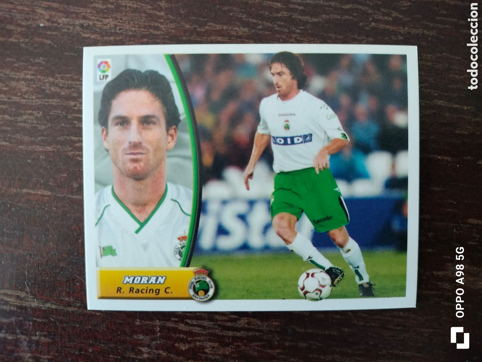 Cartes &agrave; collectionner de Football: Cromo coloca Mor&aacute;n Racing de Santander Ediciones Este liga temporada 2003 2004 03 04