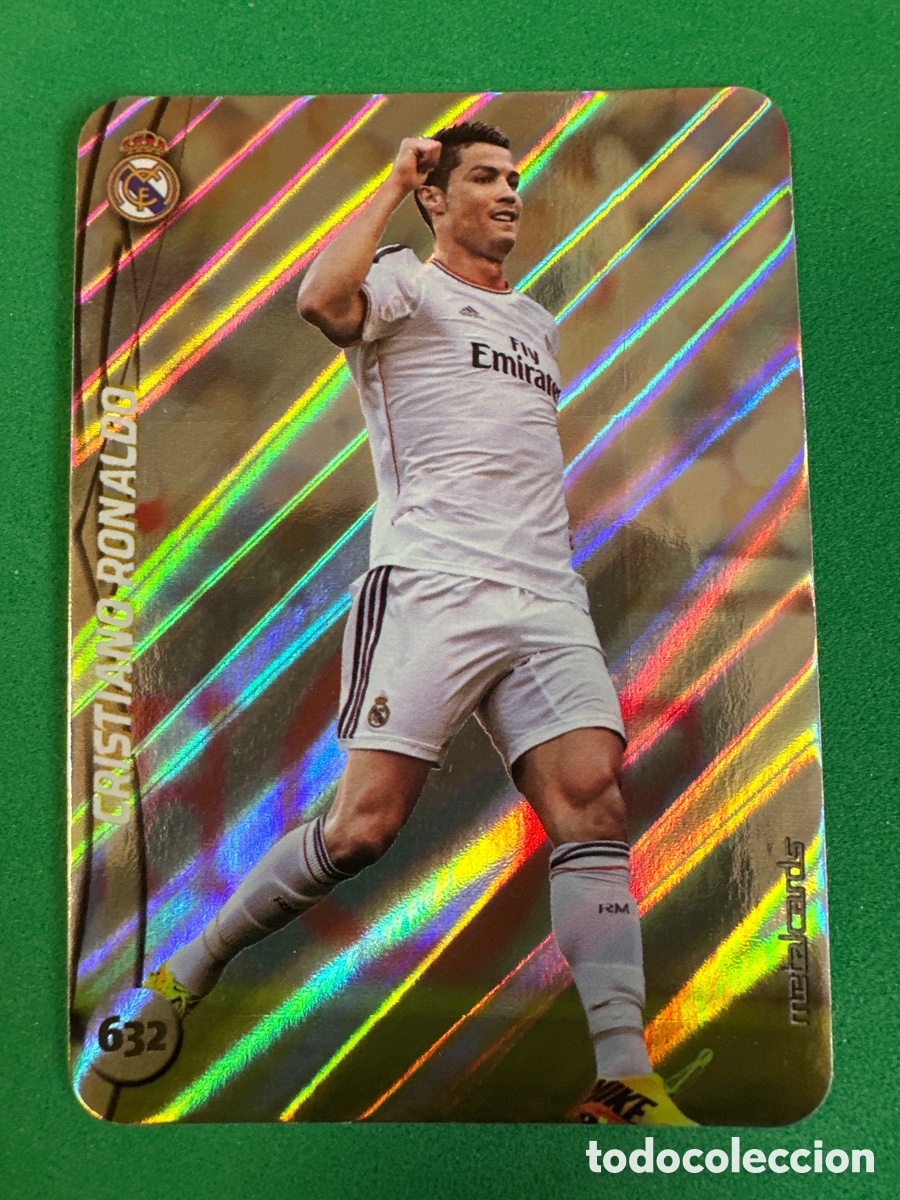 Cromos de F&uacute;tbol: 632 CRISTIANO RONALDO(R.MADRID)TOP 11 DIAGONALES MUNDICROMO 2015 14 15 METALCARD