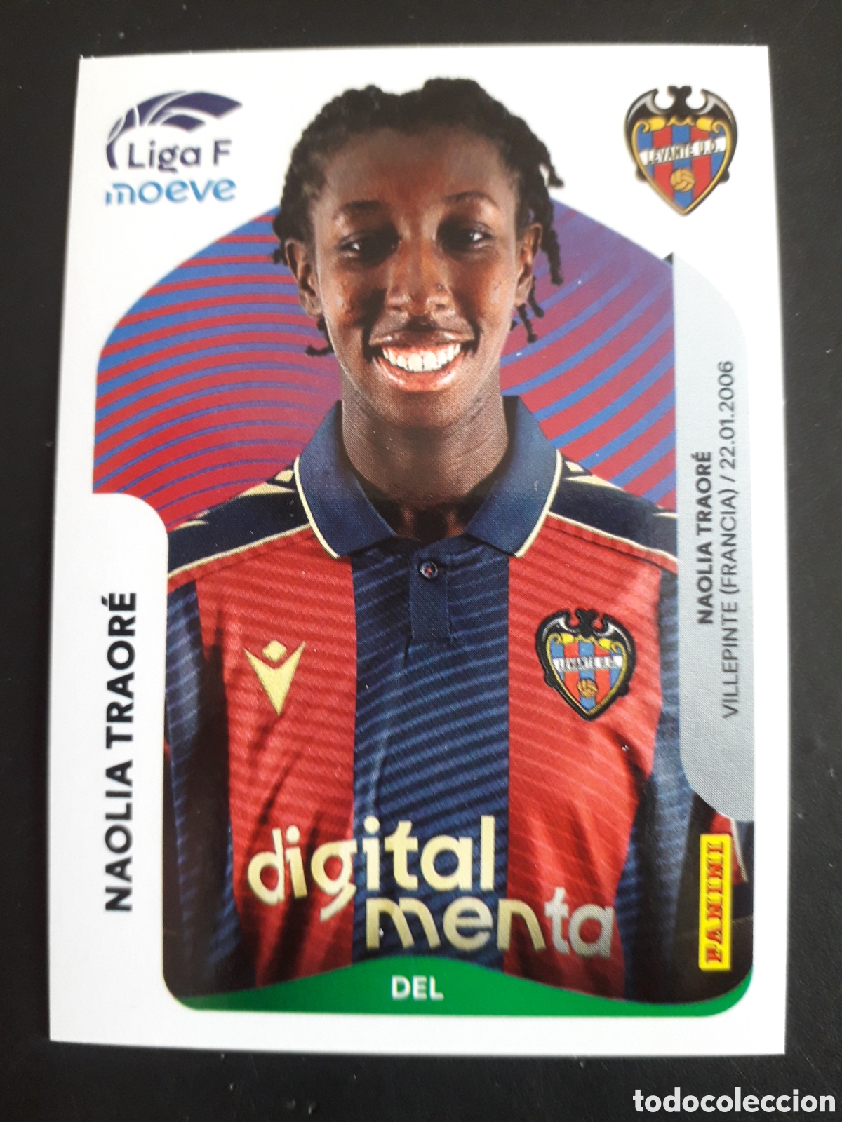 Cromos de F&uacute;tbol: NAOLIA TRAOR&Eacute; LEVANTE N&deg; 241 LIGA F FEMENINA 2025 2026 25 26 PANINI SIN PEGAR PEDIDO M&Iacute;NIMO 3&euro;