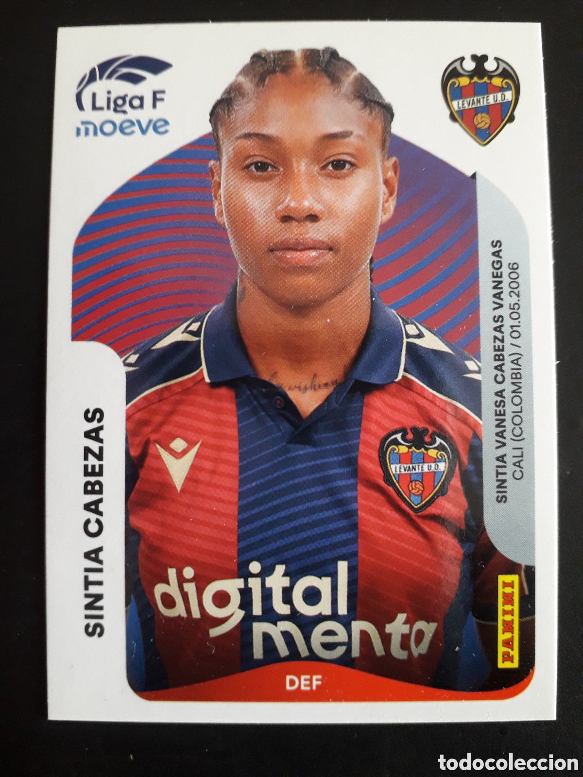 Cromos de F&uacute;tbol: SINTIA CABEZAS LEVANTE N&deg; 227 LIGA F FEMENINA 2025 2026 25 26 PANINI SIN PEGAR PEDIDO M&Iacute;NIMO 3&euro;