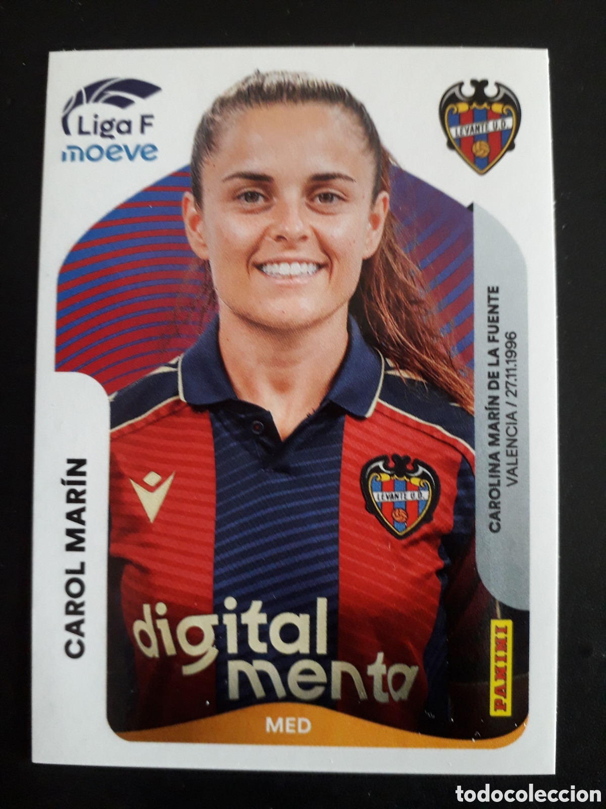 Cromos de F&uacute;tbol: CAROL MAR&Iacute;N LEVANTE N&deg; 234 LIGA F FEMENINA 2025 2026 25 26 PANINI SIN PEGAR PEDIDO M&Iacute;NIMO 3&euro;