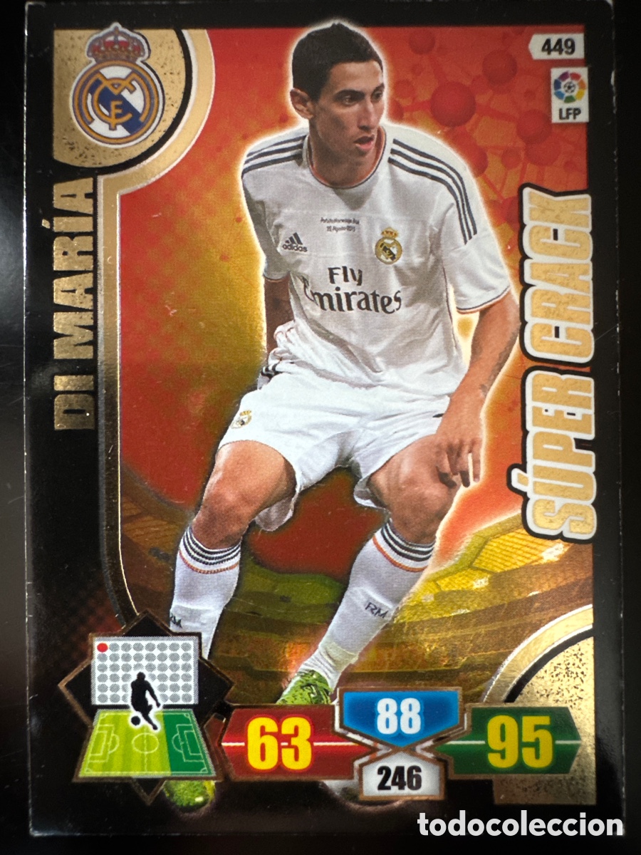Cartes &agrave; collectionner de Football: Di Mar&iacute;a Real Madrid Supercrack Adrenalyn 2013/14
