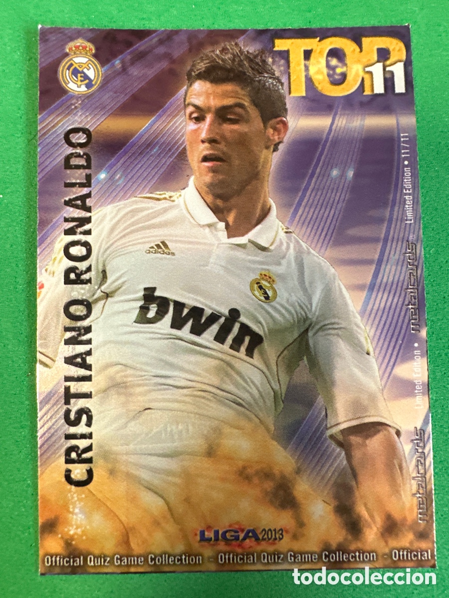 Cartes &agrave; collectionner de Football: CRISTIANO RONALDO(R.MADRID) TOP 11 MUNDICROMO2013 12 13 LIMITED EDITION