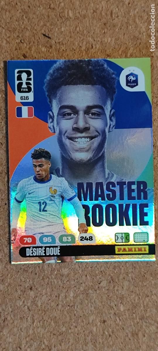 Cromos de F&uacute;tbol: ADRENALYN XL FIFA WORLD CUP 2026 CARD MASTER ROOKIE DOUE FRANCIA # 616 PANINI