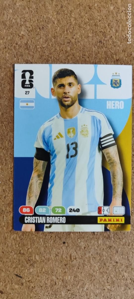 Cromos de F&uacute;tbol: ADRENALYN XL FIFA WORLD CUP 2026 CARD ROMERO ARGENTINA # 27 PANINI