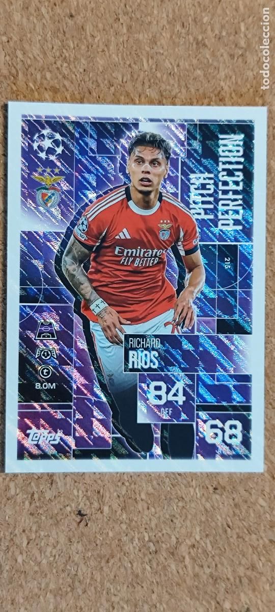 Cromos de F&uacute;tbol: MATCH ATTAX EXTRA 25/26 UCL CARD PITCH PERFECTION RIOS BENFICA # TOPPS