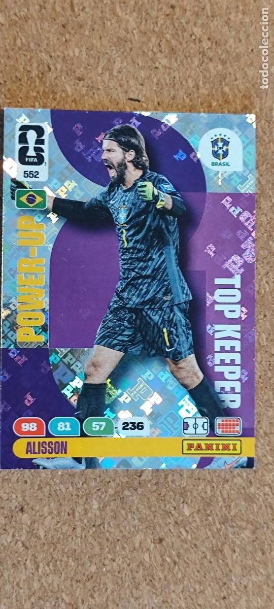 Cromos de F&uacute;tbol: ADRENALYN XL FIFA WORLD CUP 2026 CARD POWER-UP ALISSON BRASIL # 552 PANINI