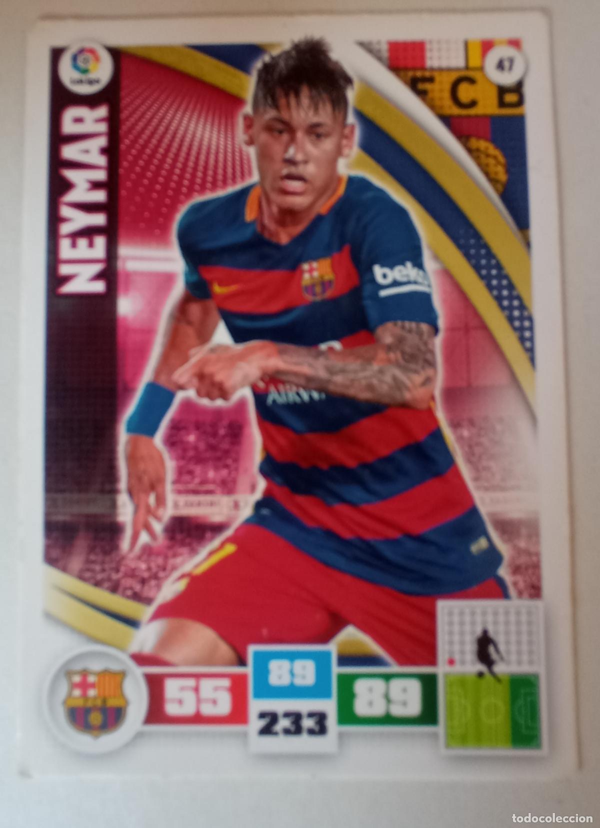 Cromos de F&uacute;tbol: NEYMAR. ADRENALYN 2015-16. N&ordm;47. FC. BARCELONA