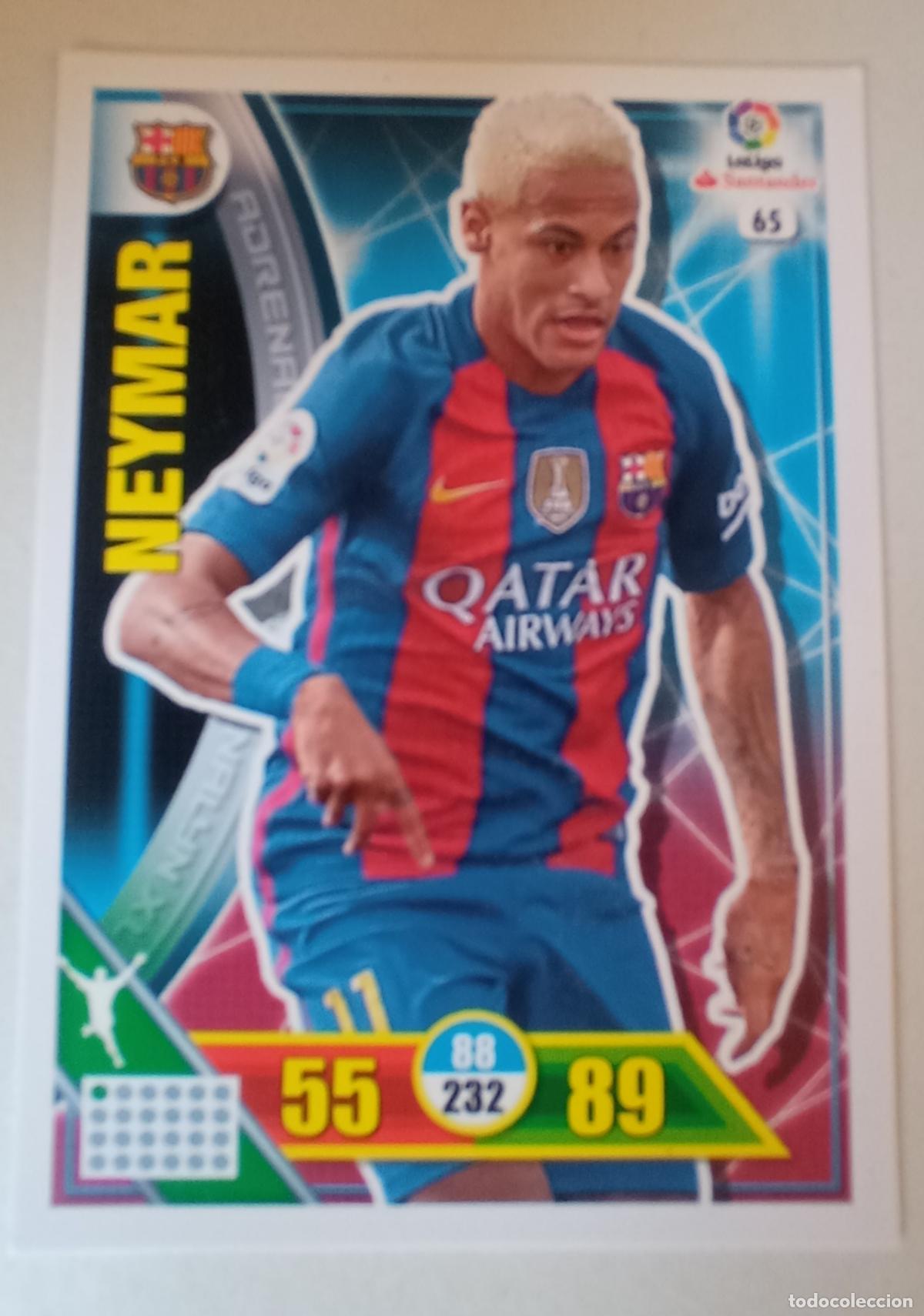 Cromos de F&uacute;tbol: NEYMAR. ADRENALYN 2016-17. N&ordm;65. FC. BARCELONA