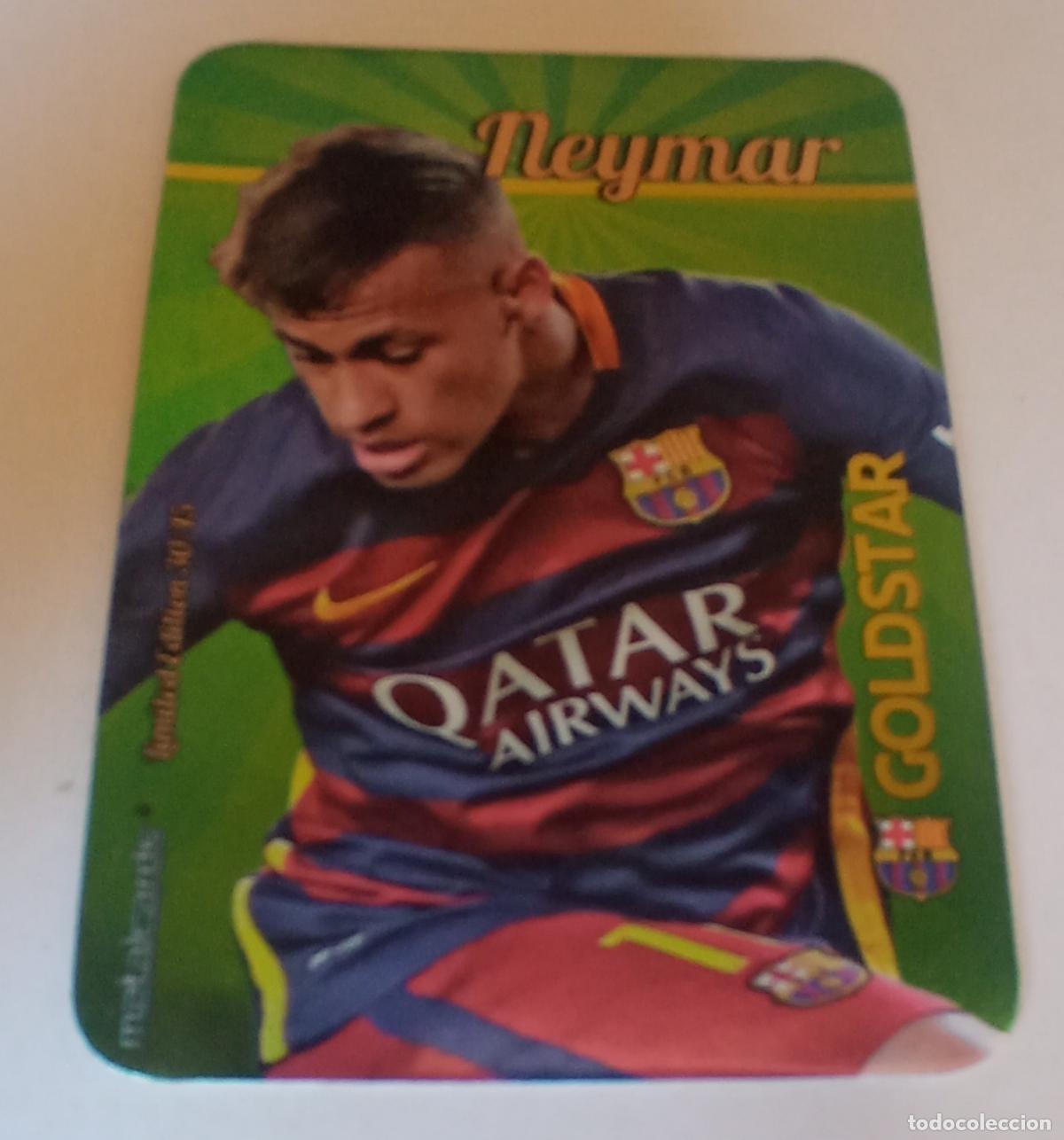 Cromos de F&uacute;tbol: NEYMAR. GOLDSTAR. MUNDICROMO 2016. FC. BARCELONA