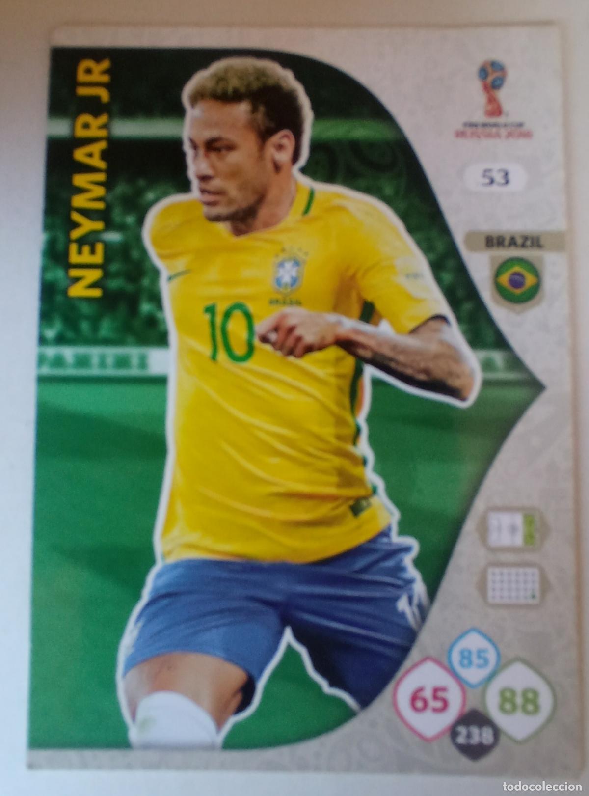 Cromos de F&uacute;tbol: NEYMAR JR. BRASIL. ADRENALYN MUNDIAL RUSIA 2018. N&ordm;53.