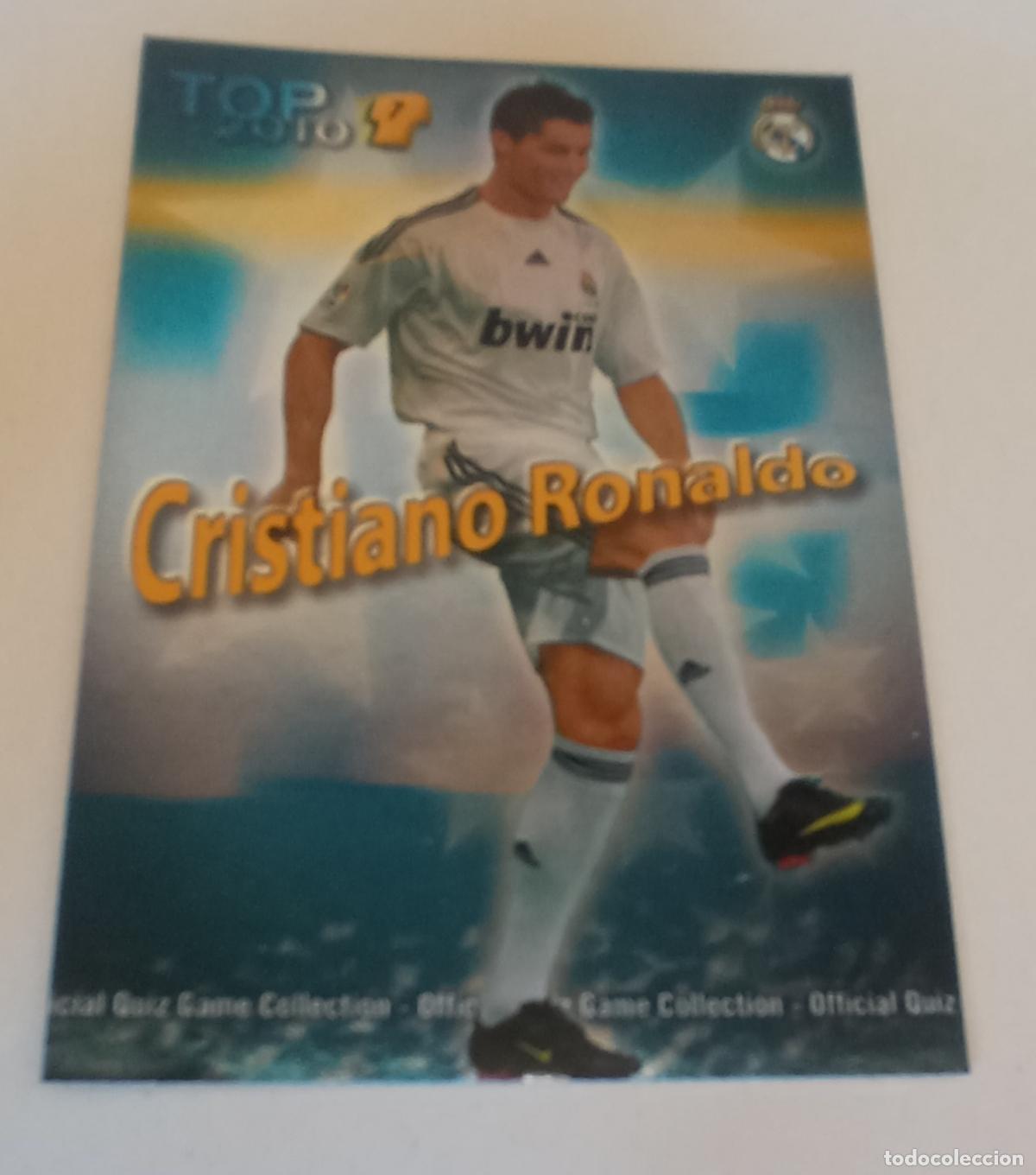 Cromos de F&uacute;tbol: CRISTIANO RONALDO. TOP 7. MUNDICROMO 2010. N&ordm; 596. REAL MADRID