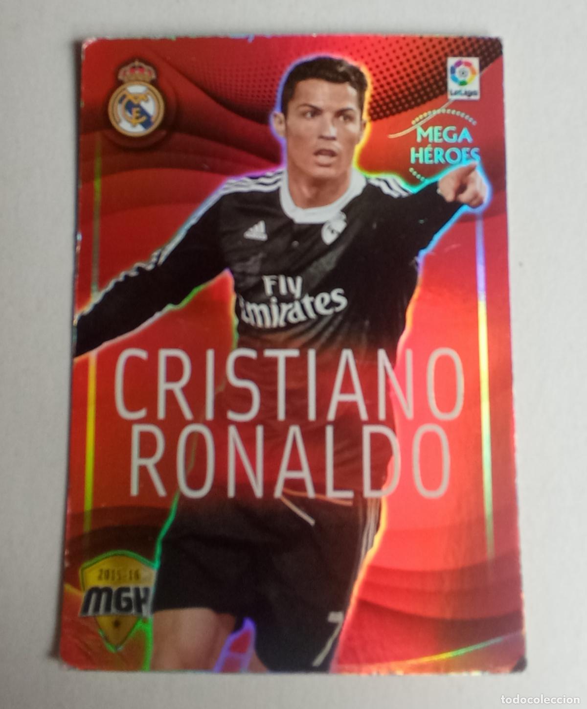 Cromos de F&uacute;tbol: CRISTIANO RONALDO. MEGACRACKS 2015-16. N&ordm; 350. REAL MADRID