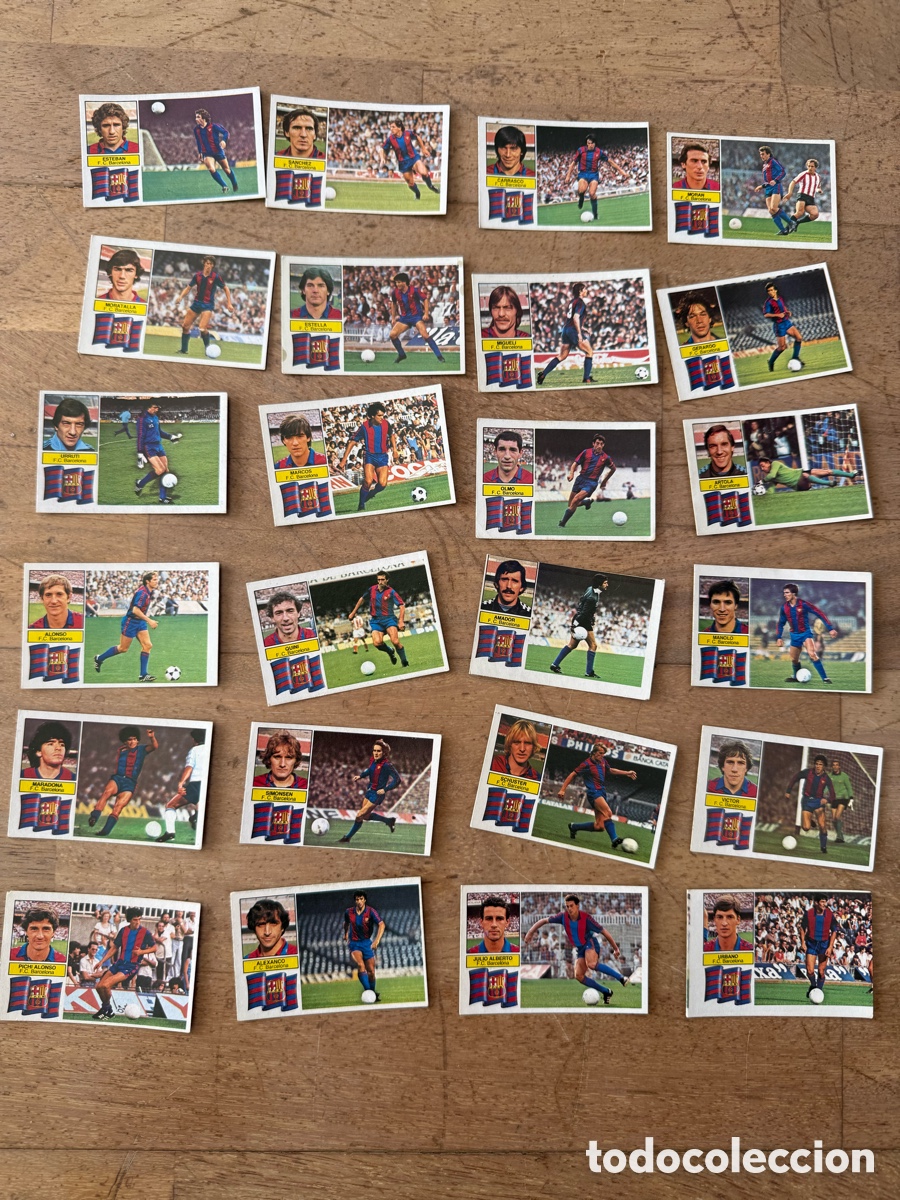 Cromos de F&uacute;tbol: 24 cromos Barcelona liga 82/83 Este sin pegar.