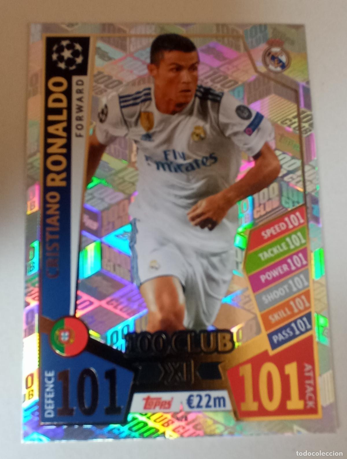 Cromos de F&uacute;tbol: CRISTIANO RONALDO. MATCH ATTAX. CHAMPIONS LEAGUE. N&ordm;428. REAL MADRID