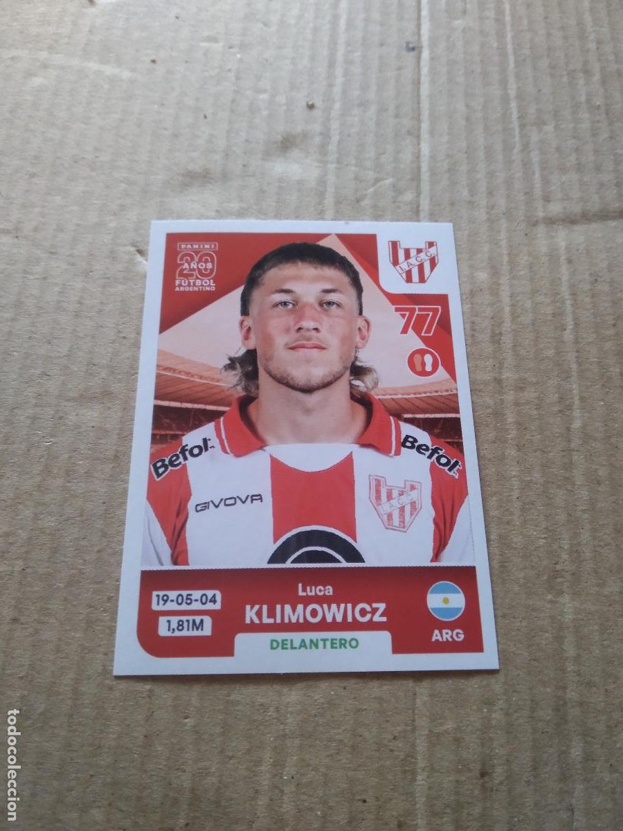 Cromos de F&uacute;tbol: INS14 LUCA KLIMOWICS INSTITUTO CROMO FUTBOL ARGENTINO PANINI LIGA ARGENTINA 2025