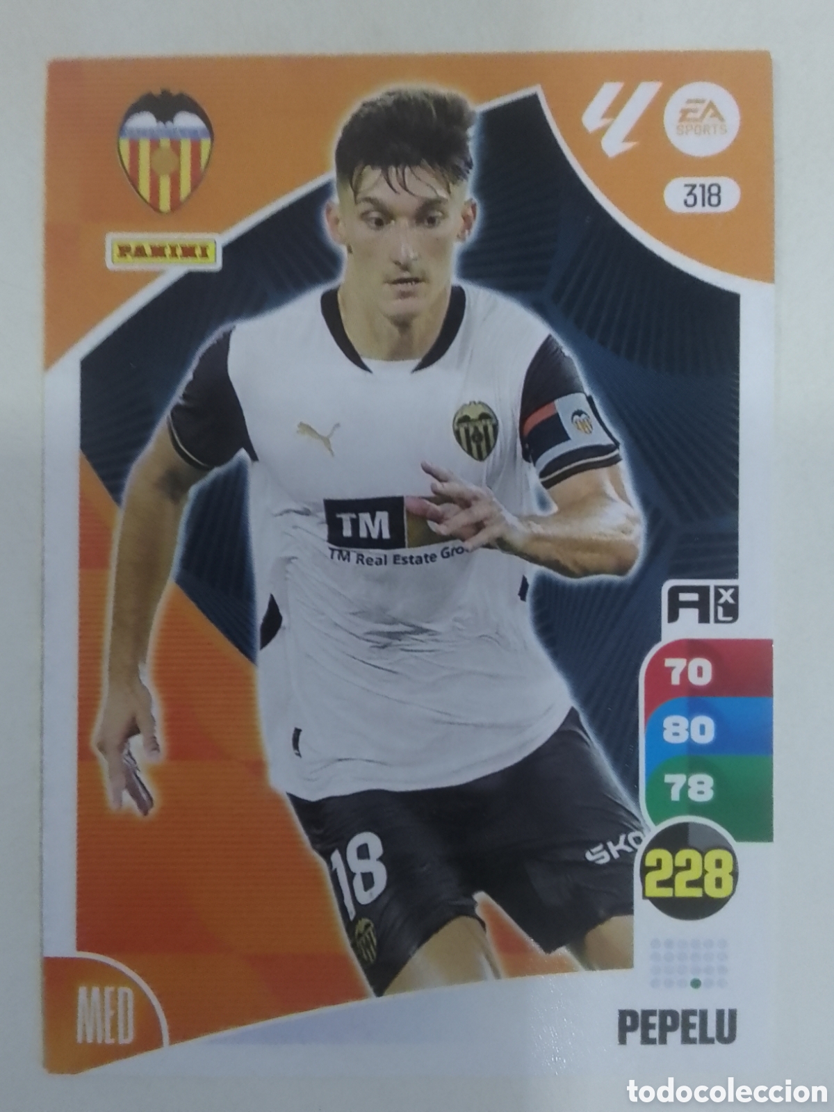Cromos de F&uacute;tbol: Adrenalyn XL 2024-25 n&deg; 318 Pepelu &bull; Valencia.