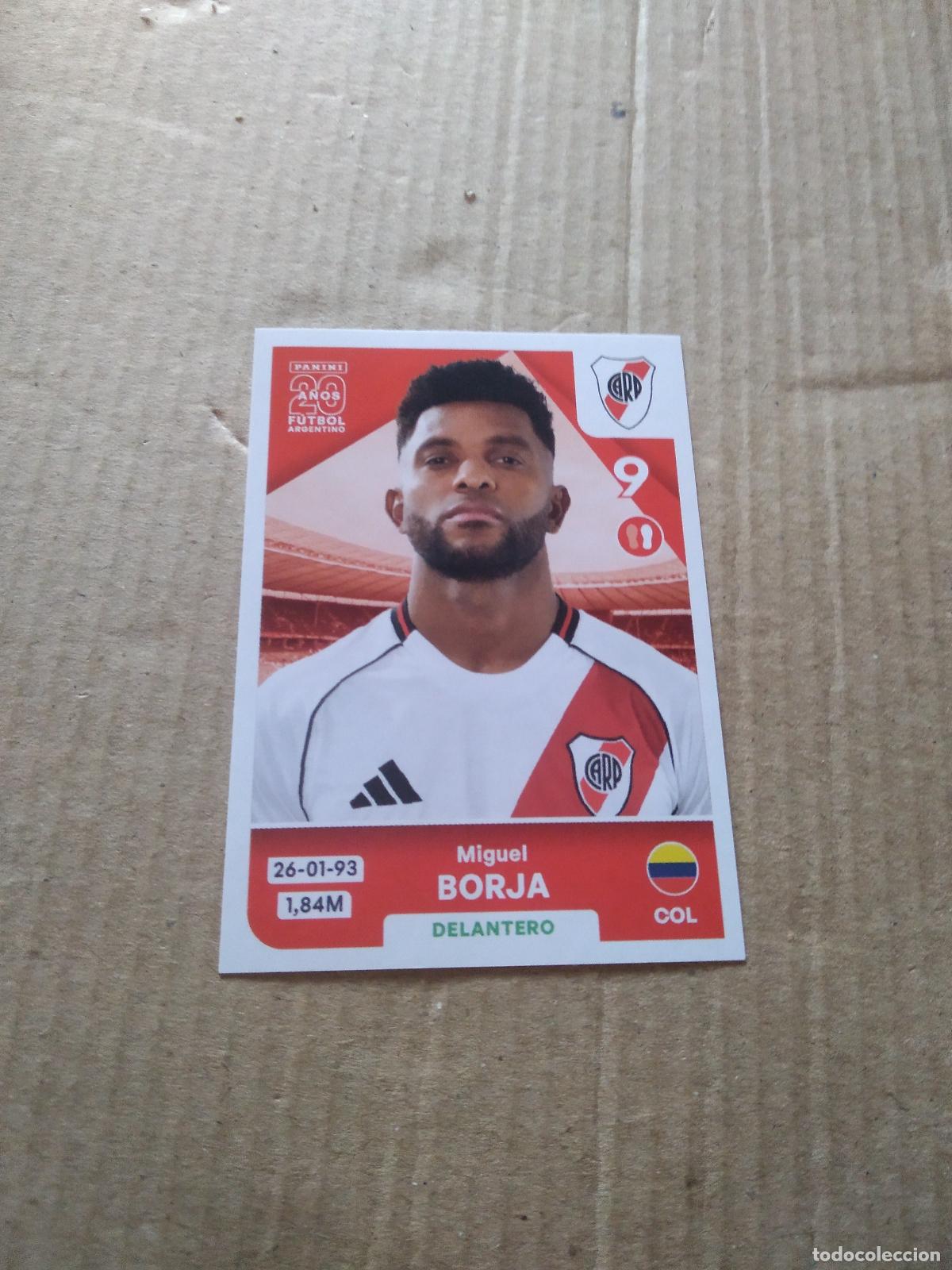 Cromos de F&uacute;tbol: RIV 16 MIGUEL BORJA RIVER PLATE CROMO FUTBOL ARGENTINO PANINI LIGA ARGENTINA 2025