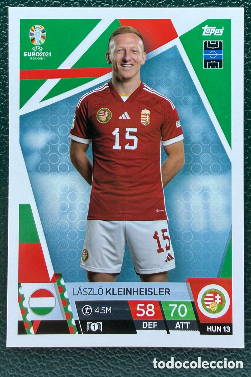 Cromos de F&uacute;tbol: HUN 13 LASZLO KLEINHEISLER HUNGRIA FICHAS ALBUM TOPPS UEFA EURO 2024 MATCH ATTAX