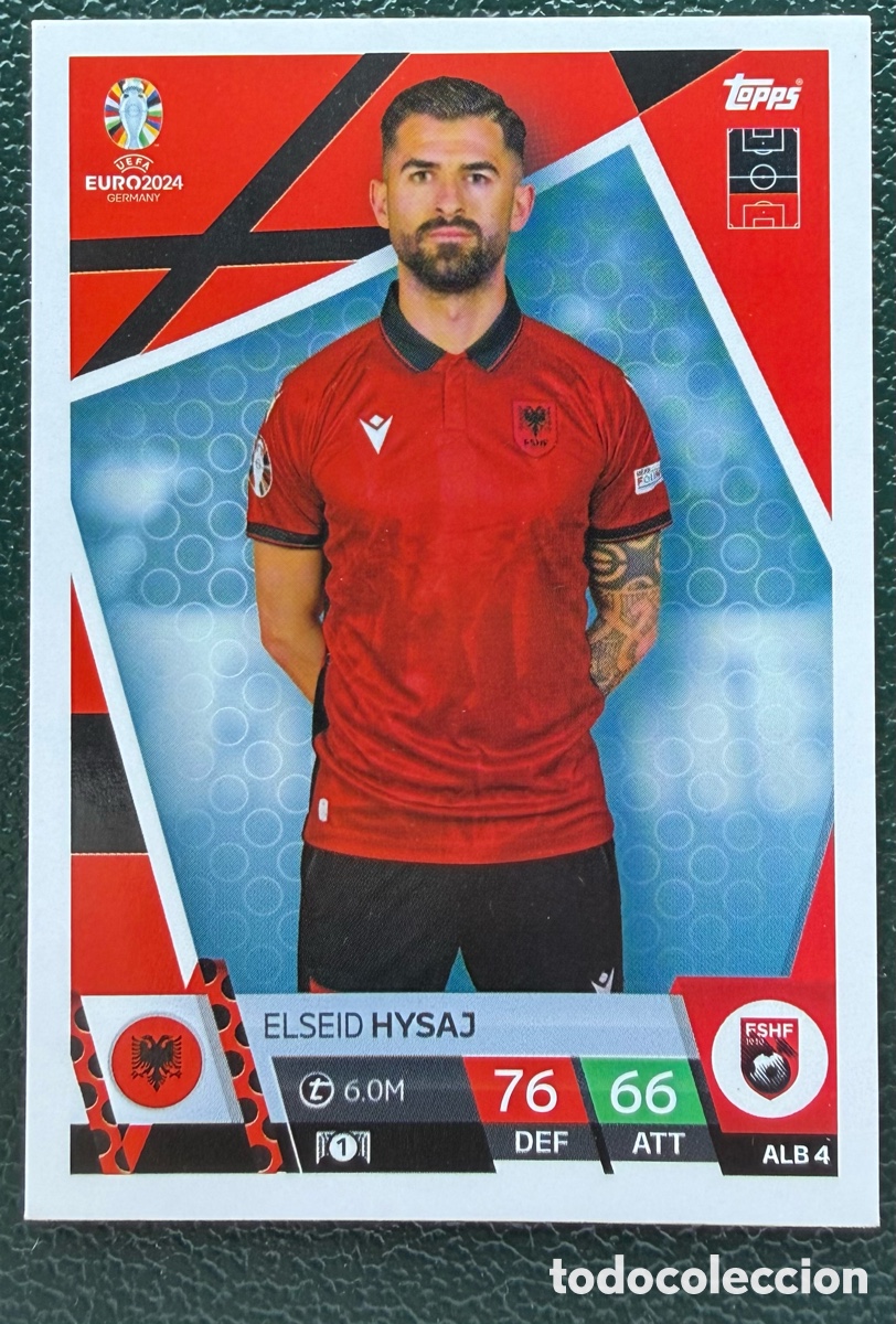 Cromos de F&uacute;tbol: ALB 4 ELSEID HYSAJ ALBANIA FICHAS ALBUM TOPPS UEFA EURO 2024 MATCH ATTAX