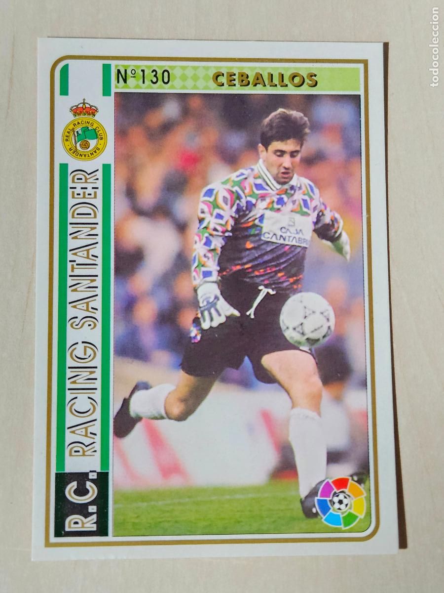 Cromos de F&uacute;tbol: N&ordm; 130 CEBALLOS - LAS FICHA DE LA LIGA MUNDICROMO 94 95 - RACING DE SANTANDER