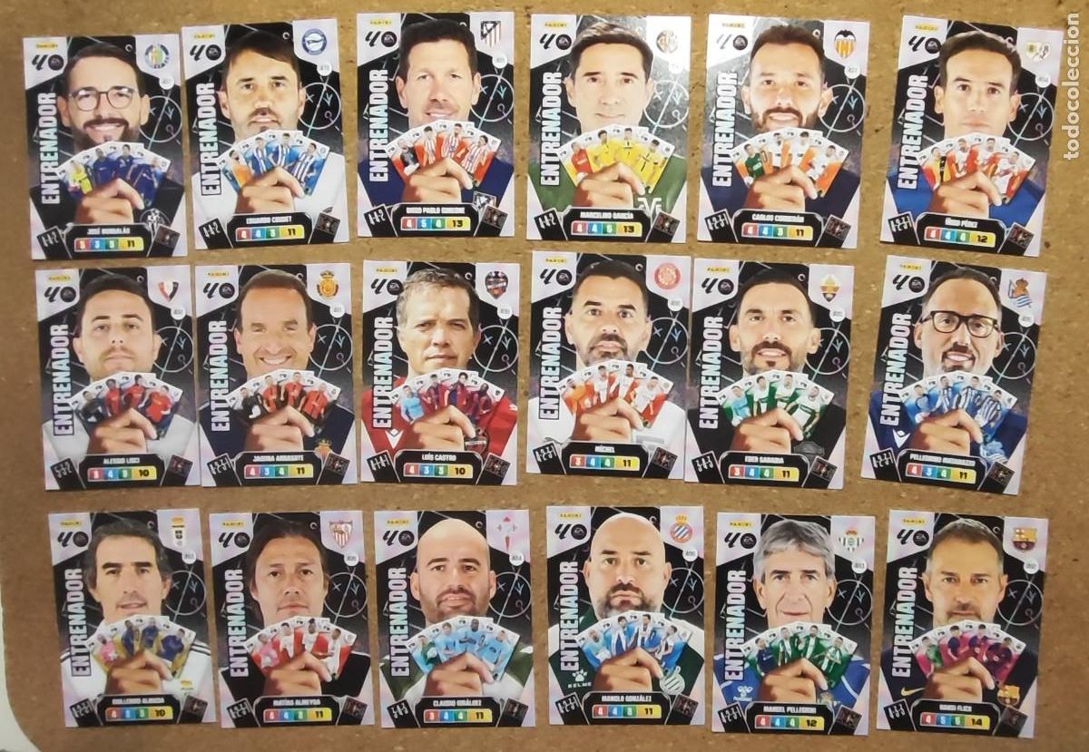 Cromos de Futebol: ADRENALYN XL LA LIGA 25/26 LOTE DE 18 CARTAS DE LOS ENTRENADORES # PANINI