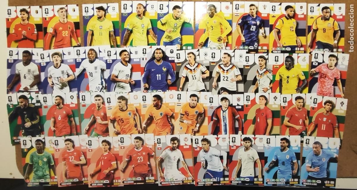 Cromos de F&uacute;tbol: ADRENALYN XL FIFA WORLD CUP 2026 LOTE DE 38 CARTAS UPDATE ACTUALIZACIONES, # PANINI