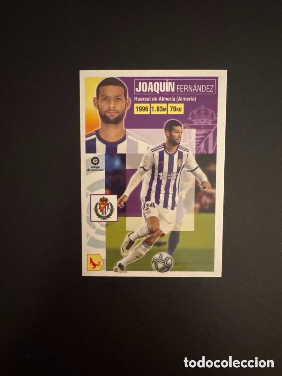 Cromos de F&uacute;tbol: JOAQU&Iacute;N N&Uacute;MERO 7 VALLADOLID LIGA ESTE 2020 2021