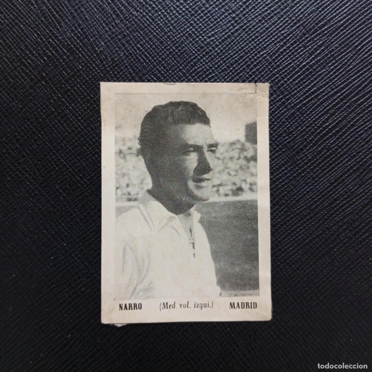 Fu&szlig;ball-Sticker: NARRO REAL MADRID BRUGUERA ASES DEL FUTBOL 1951 1952 CROMO 51 52 - DESPEGADO - A14 PG253