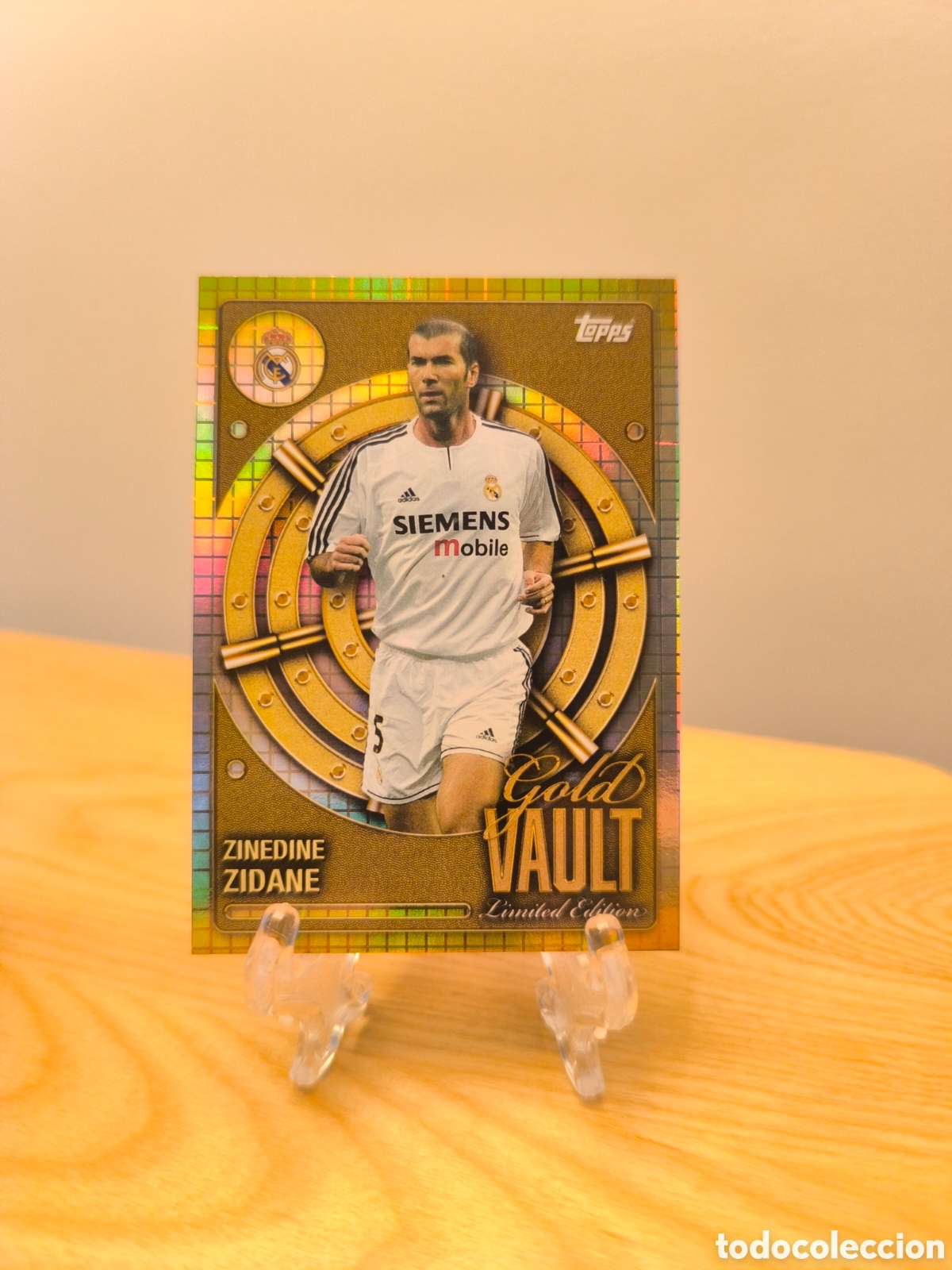 Fu&szlig;ball-Sticker: Zinedine Zidane Topps Gold Vault Real Madrid