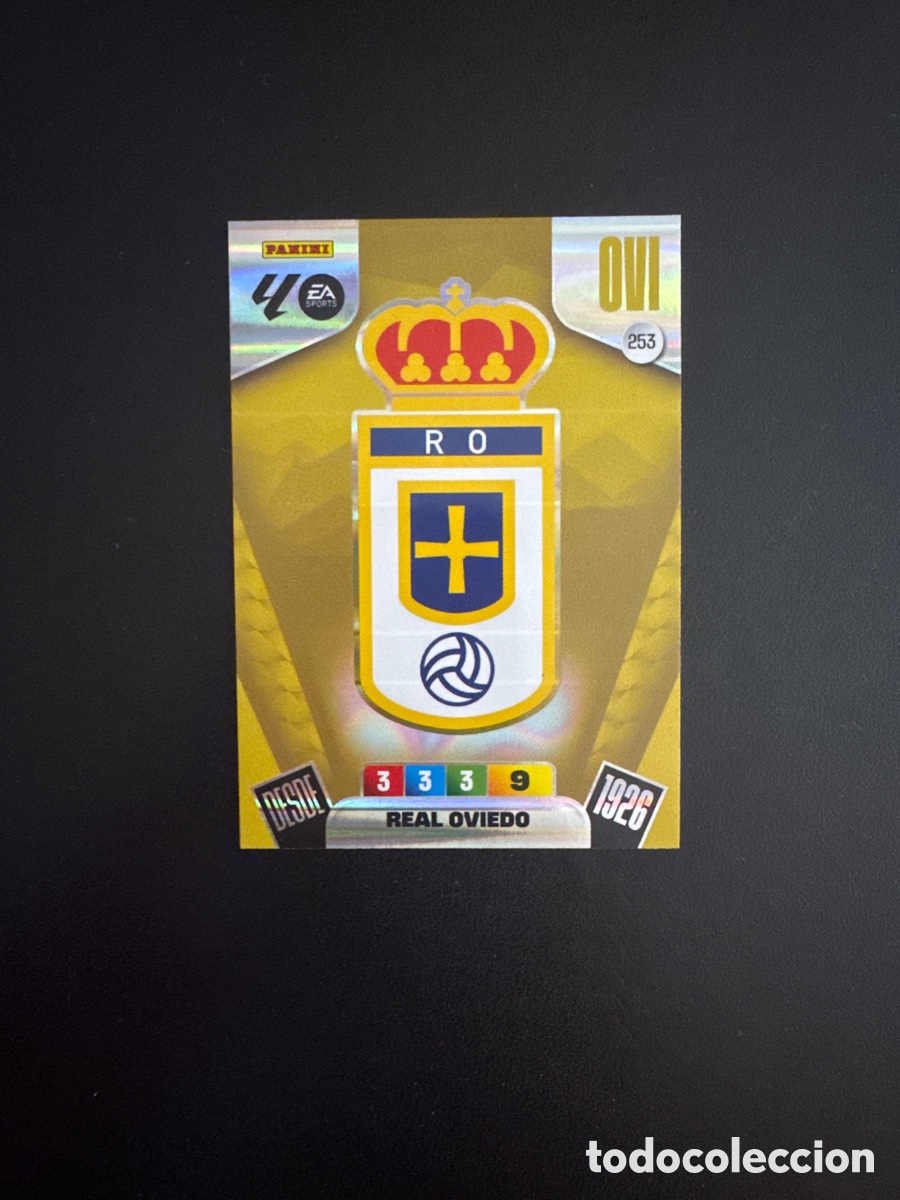 Football Stickers: ESCUDO OVIEDO NUMERO 253 ADRENALYN 2025 2026