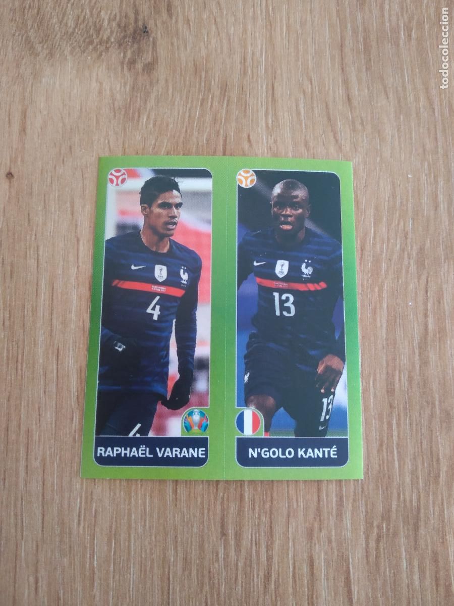 Cromos de F&uacute;tbol: 570 VARANE KANTE FRANCIA CROMO PANINI EURO 2020 EUROCOPA FUTBOL TOURNAMENT VERSI&Oacute;N AZUL