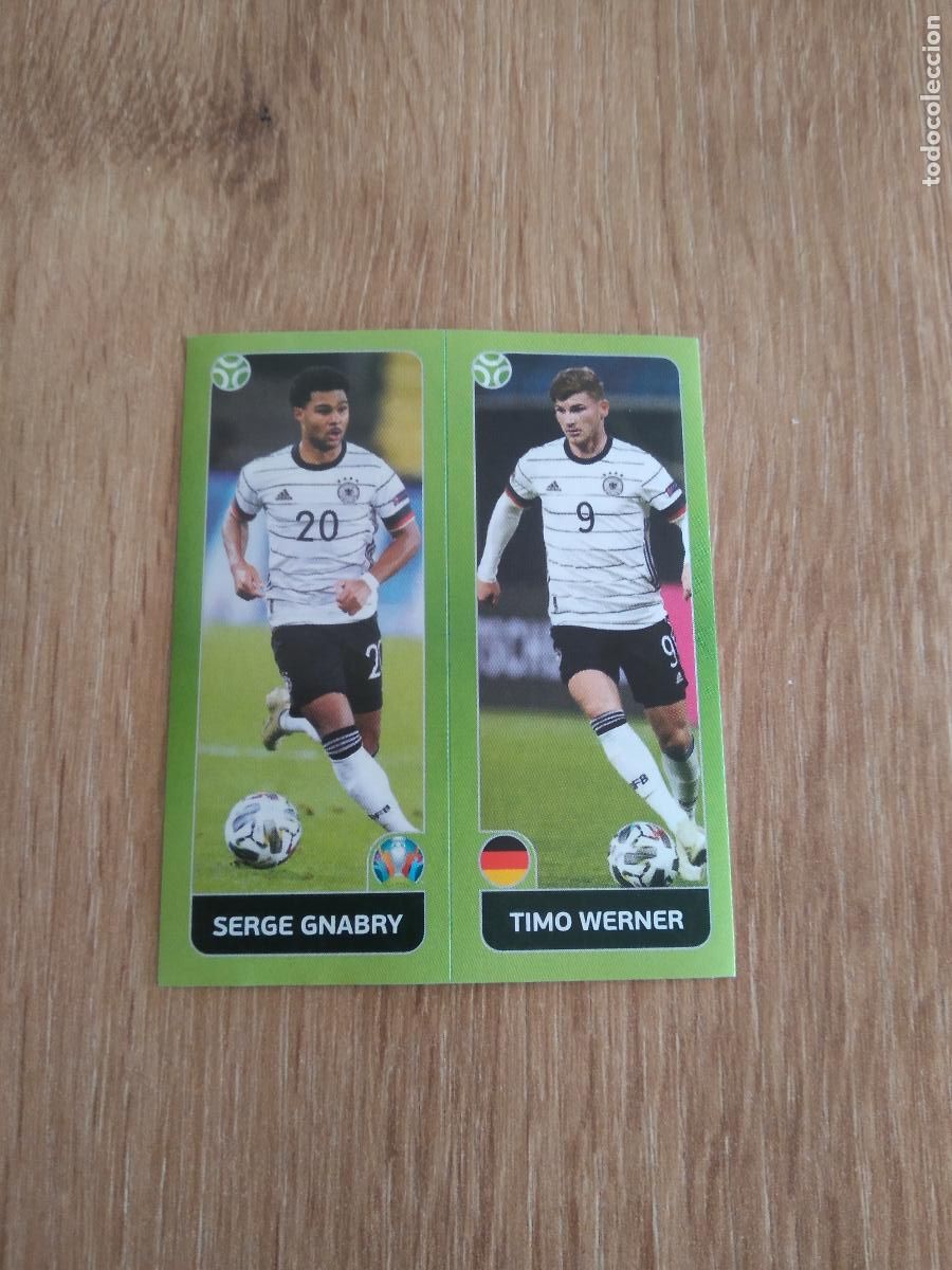 Football Stickers: 579 GNABRY TIMO WERNER ALEMANIA CROMO PANINI EURO 2020 EUROCOPA FUTBOL TOURNAMENT VERSI&Oacute;N AZUL