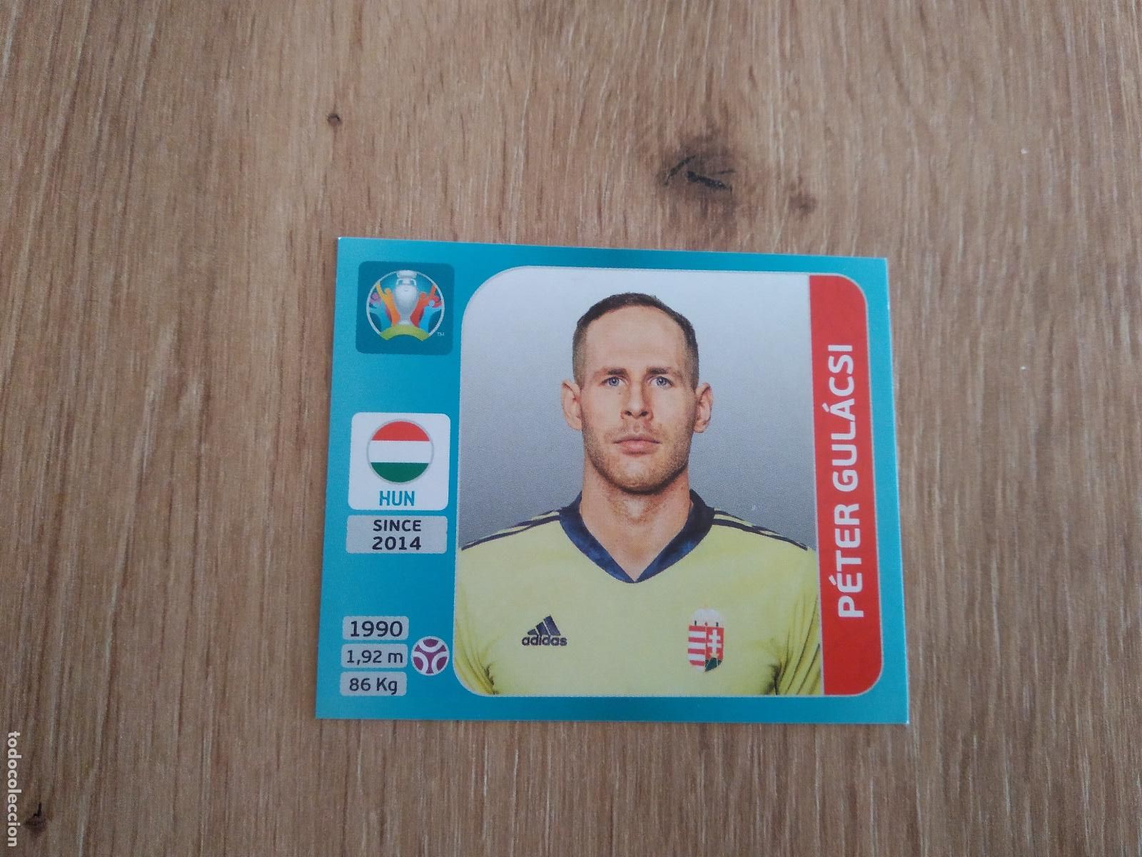 Cromos de F&uacute;tbol: 602 PETER GULACSI HUNGRIA CROMO PANINI EURO 2020 EUROCOPA FUTBOL TOURNAMENT VERSI&Oacute;N AZUL