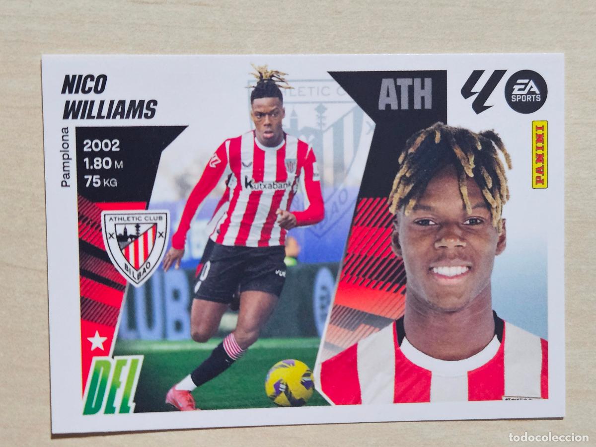 Cromos de F&uacute;tbol: CROMO N&ordm; 16 NICO WILLIAMS - ATHLETIC DE BILBAO - EDICIONES ESTE 2025-26 - 25/26 (NUEVO)