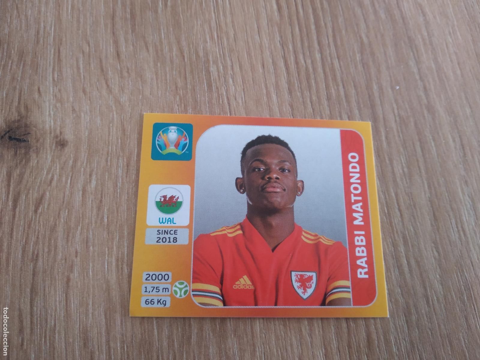 Cromos de F&uacute;tbol: 117 RABBI MATONDO WALES GALES CROMO PANINI EURO 2020 EUROCOPA FUTBOL TOURNAMENT EDITION