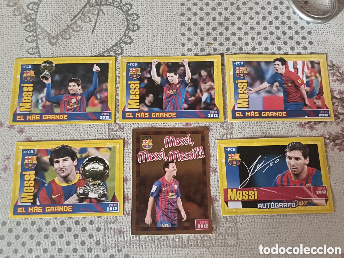 Cromos de Futebol: Cromos Messi Colecci&oacute;n Oficial F.C.Barcelona 11 12 recortados del album